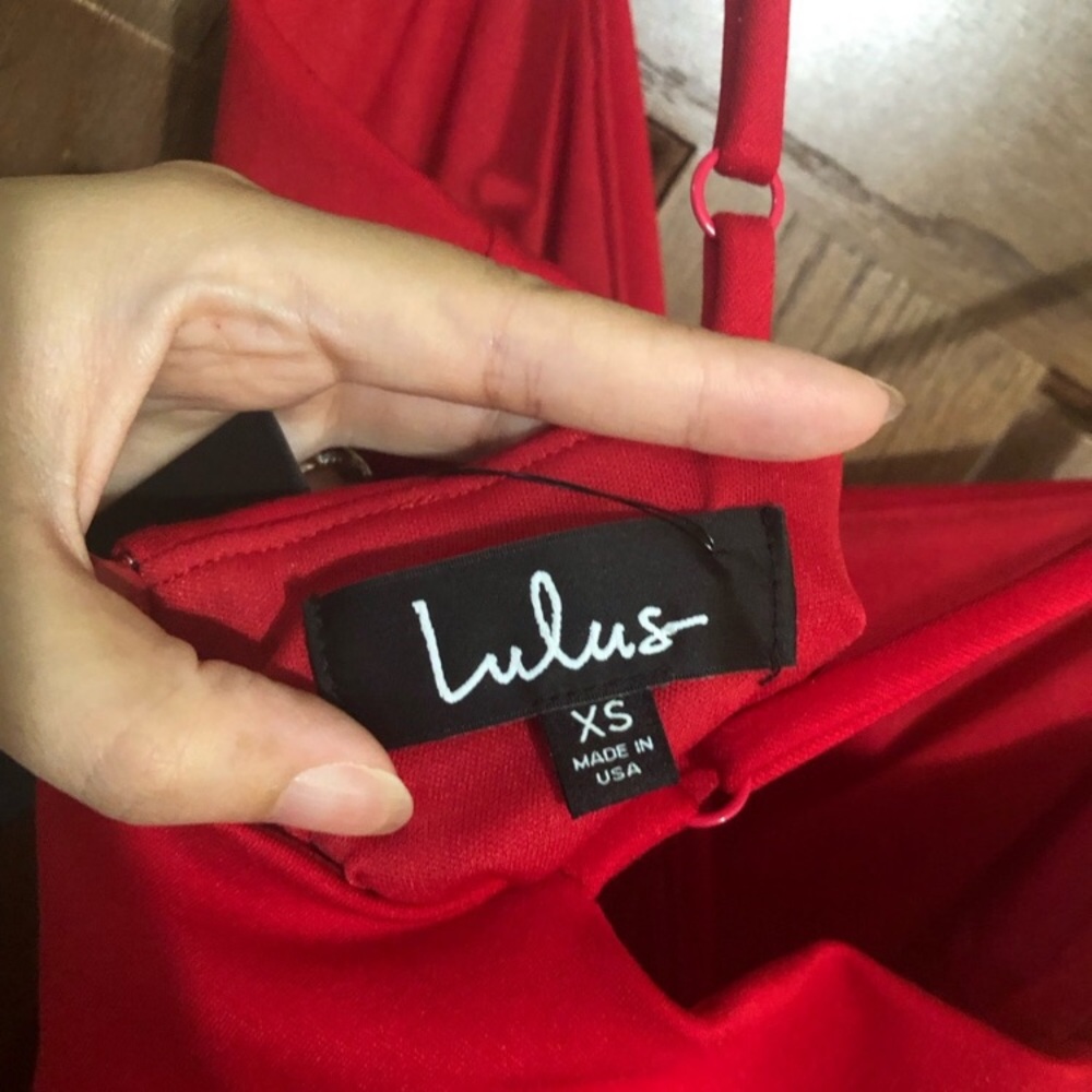 NWT Lulus xs spaghetti strap v neck dress - Picture 6 of 8